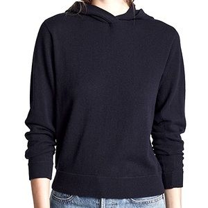 Vince Overlap Cashmere Hoodie Sweater-Coastal New without Tags